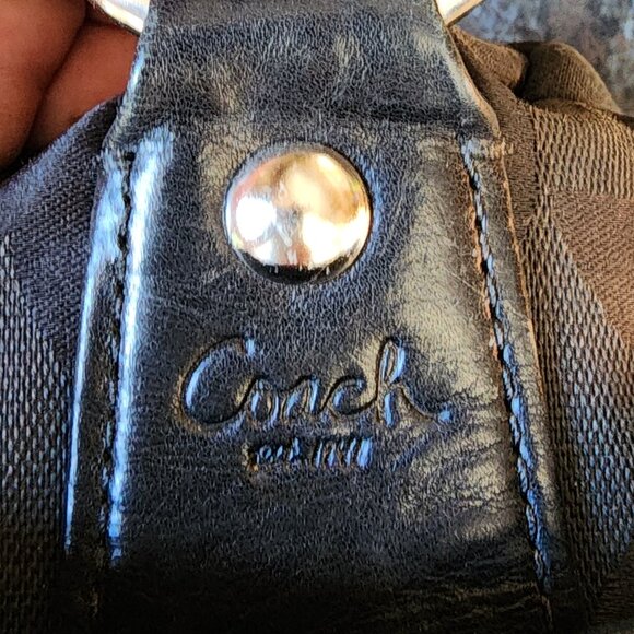 COACH M0869-13439 Parker Optic Art Black Signature Shoulder Bag - Picture 12 of 16